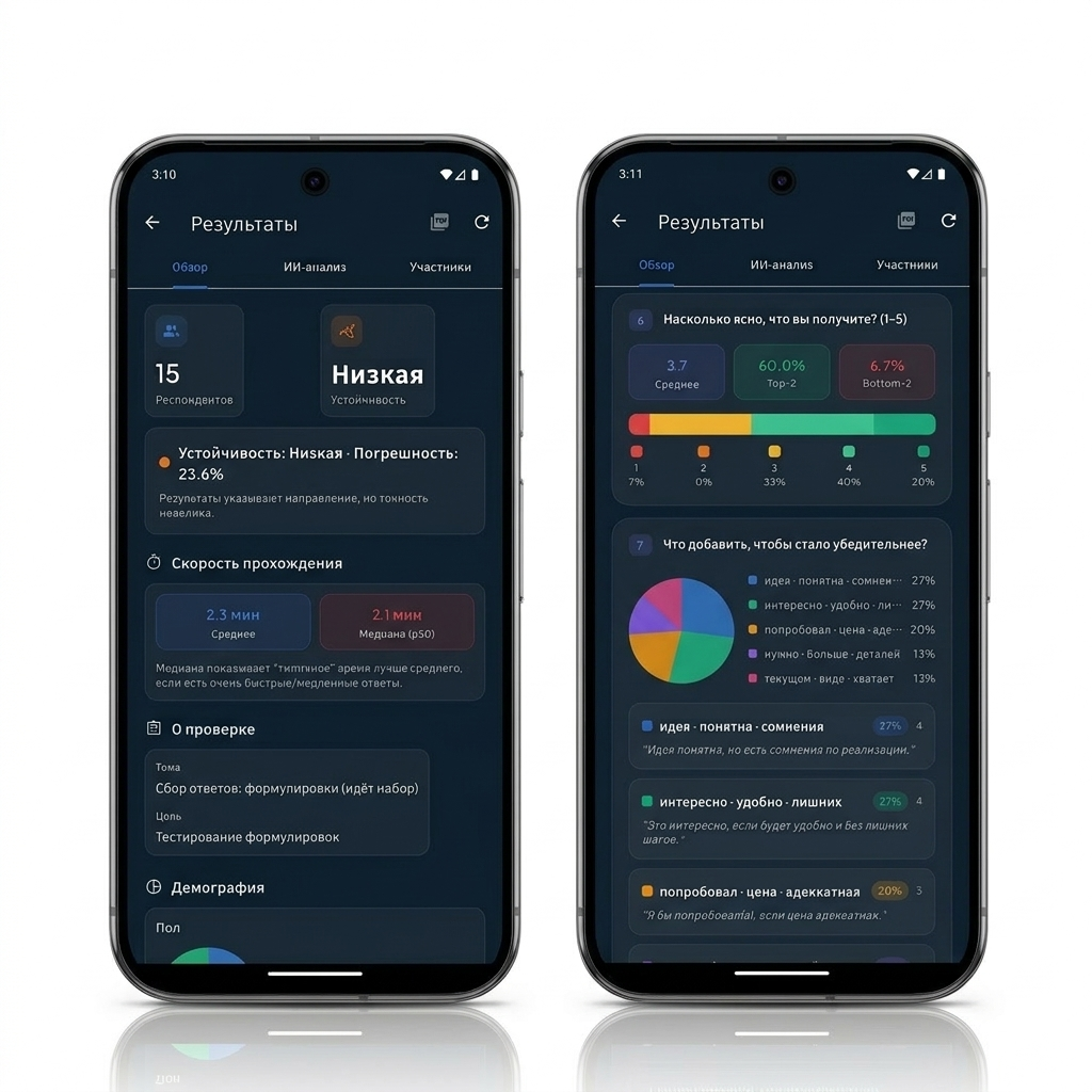 Результаты исследования в Mashvara