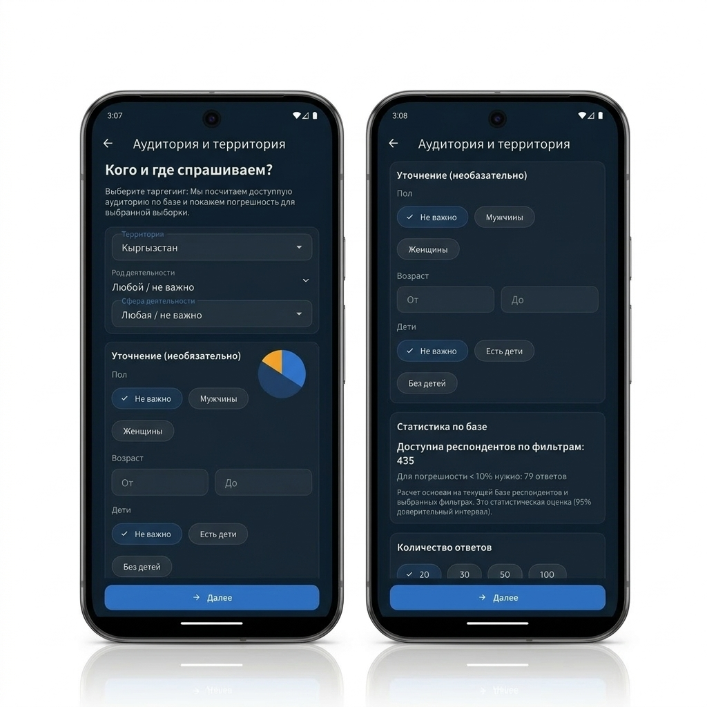 Выбор аудитории в Mashvara